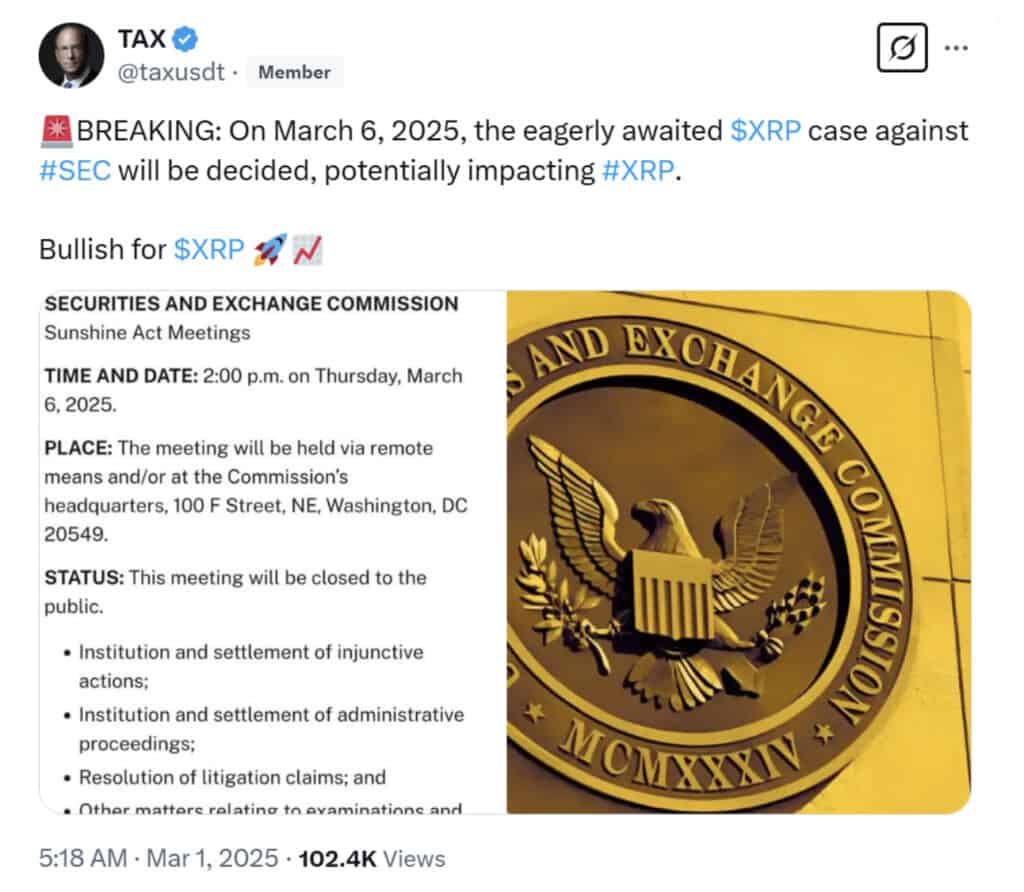 XRP news and price prediction 2025 us crypto reserve